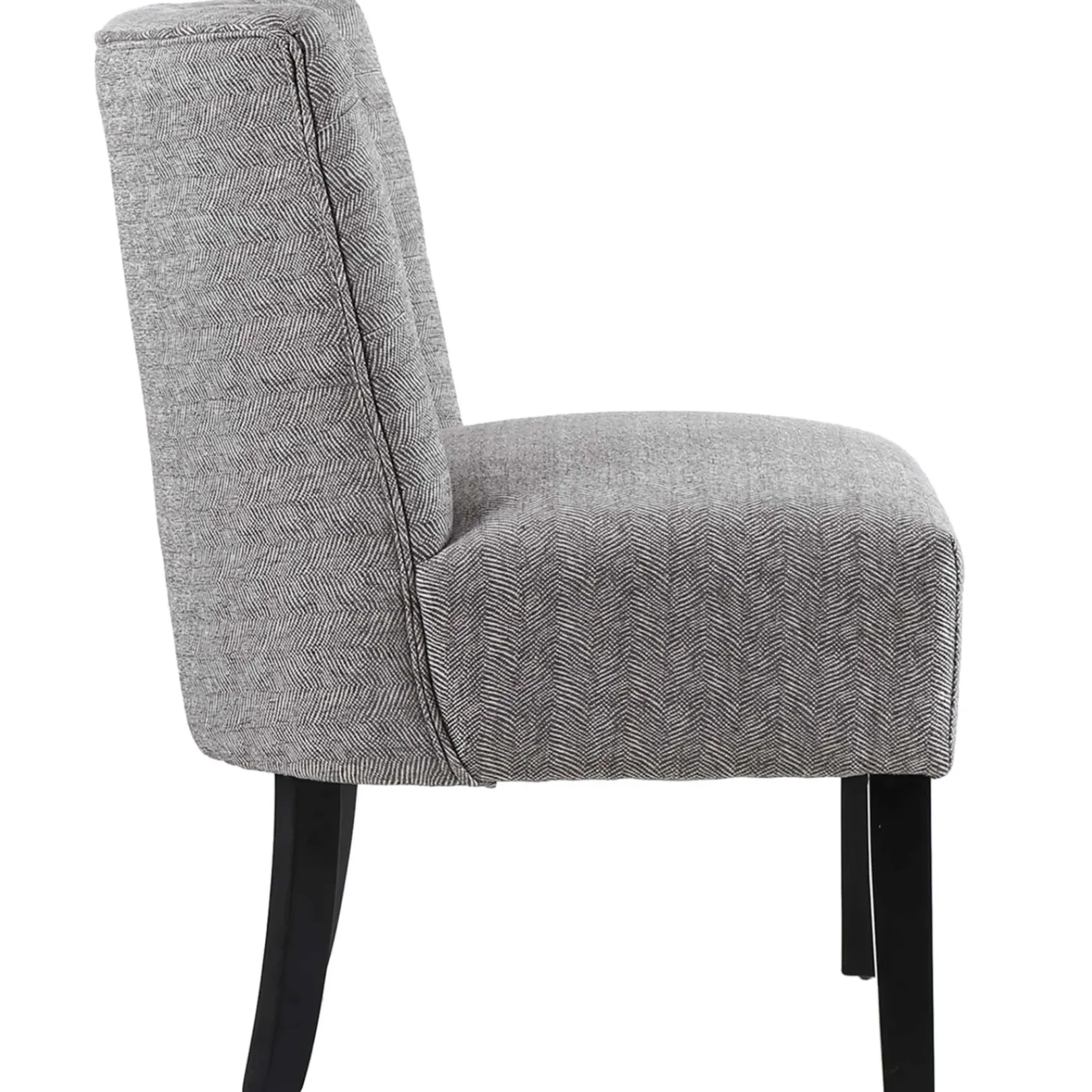 Rich Dark Grey Tufted Armless Accent Chair With Performance Fabric Opening Sales Accent Chairs