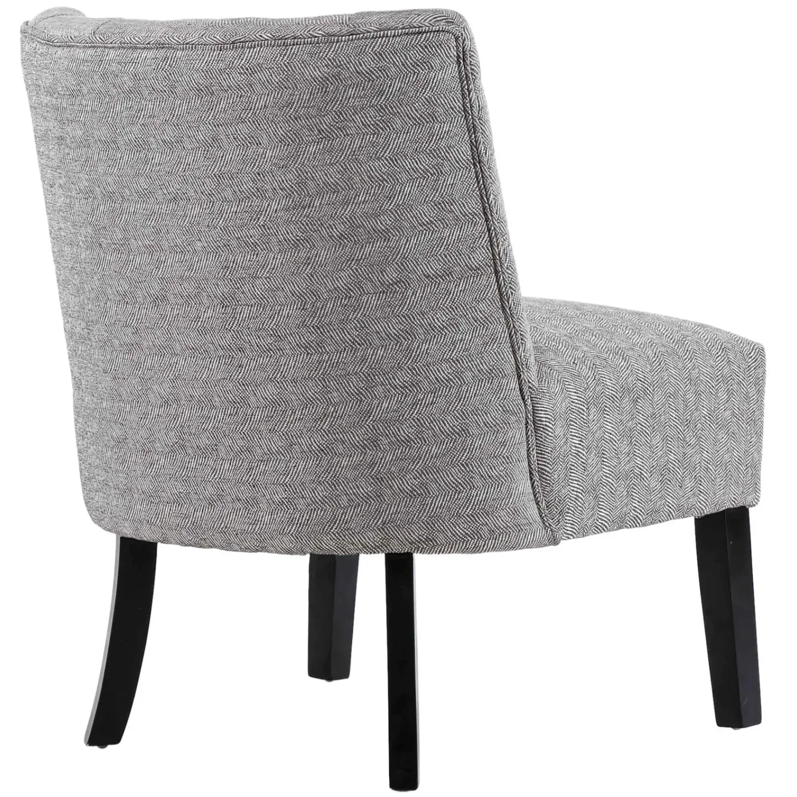 Rich Dark Grey Tufted Armless Accent Chair With Performance Fabric Opening Sales Accent Chairs
