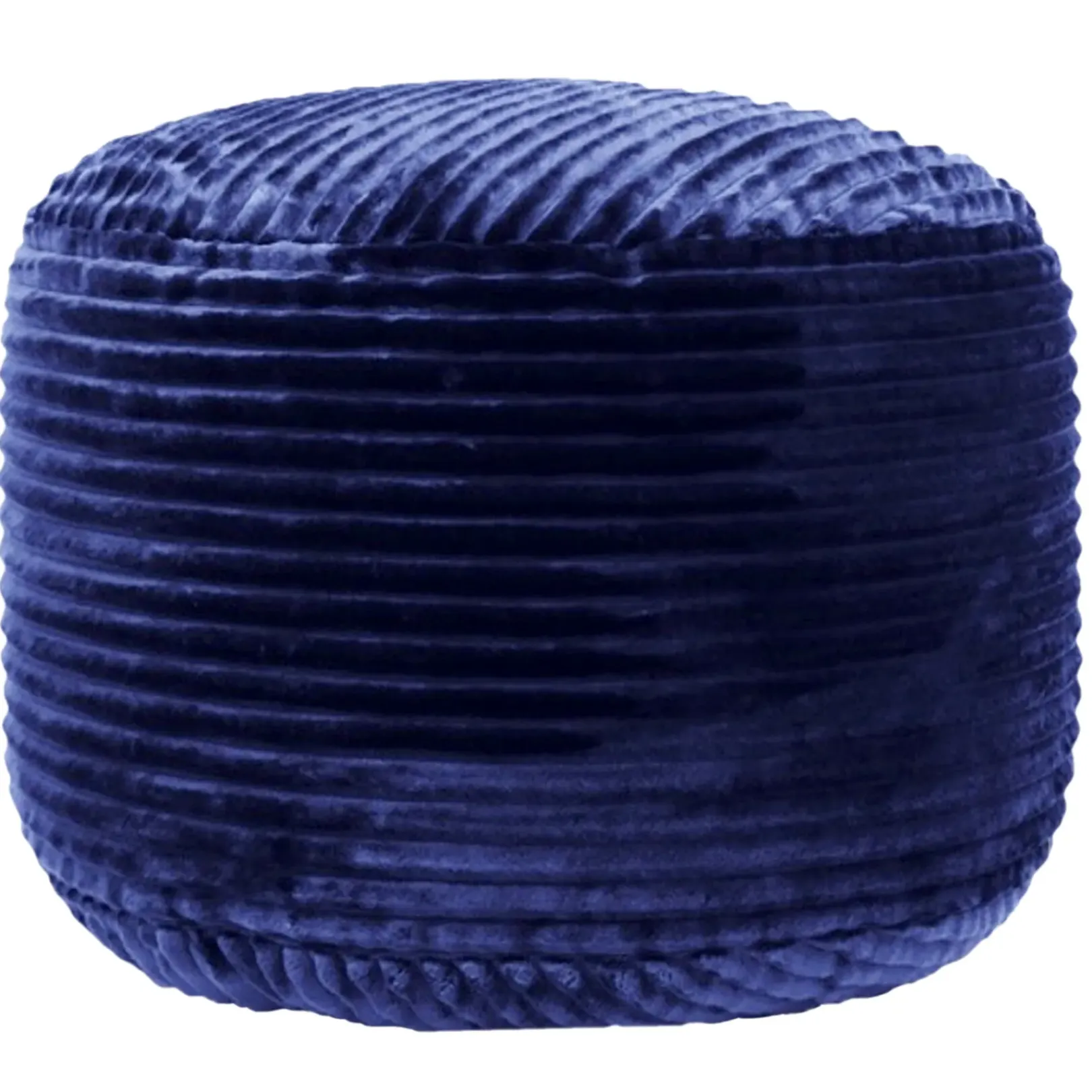 Online Ridgecrest Navy Plush Pouf, 20 Promotion Ottomans & Poufs