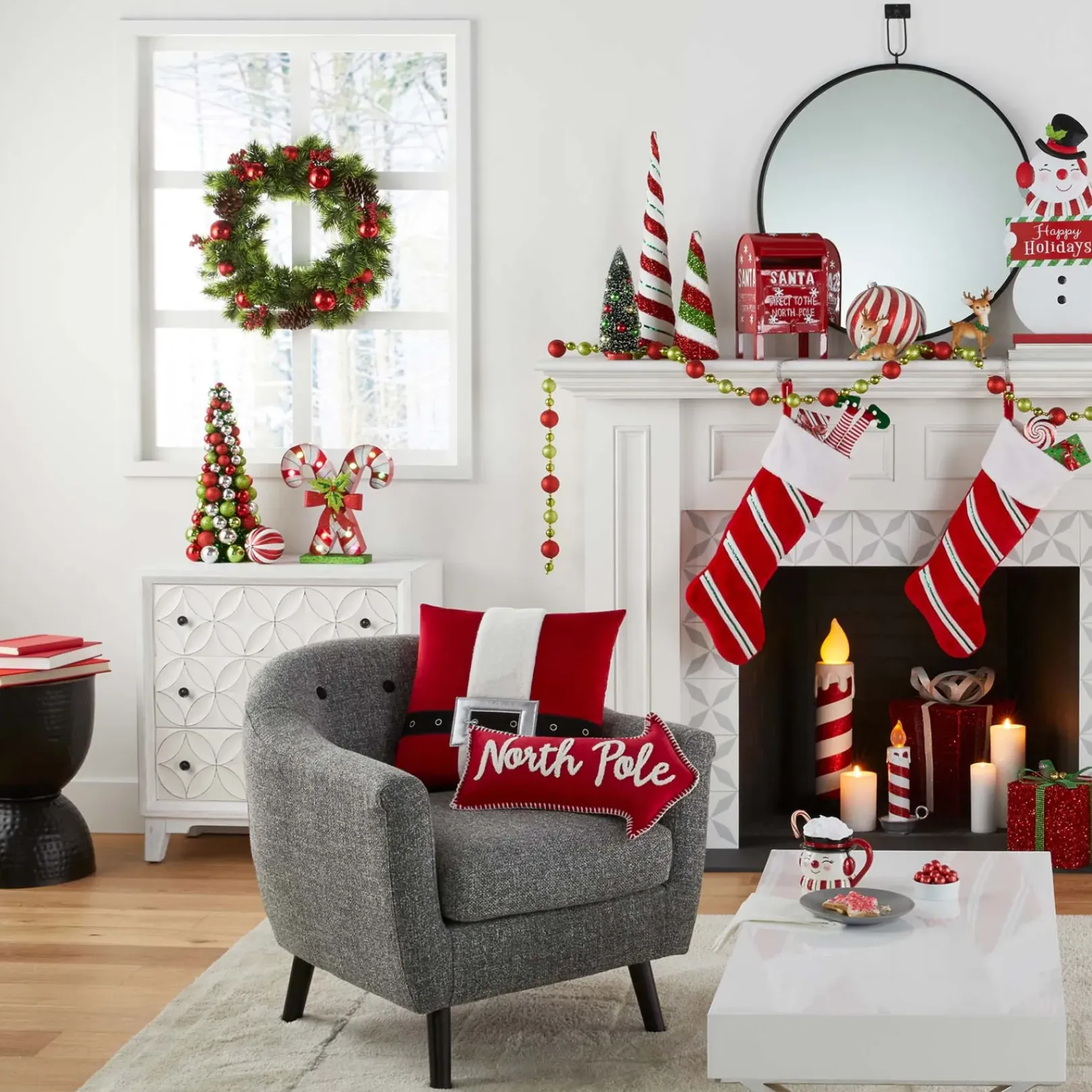 Best Rockwell Accent Chair & Ottoman Set, Salt & Pepper Opening Sales Accent Chairs