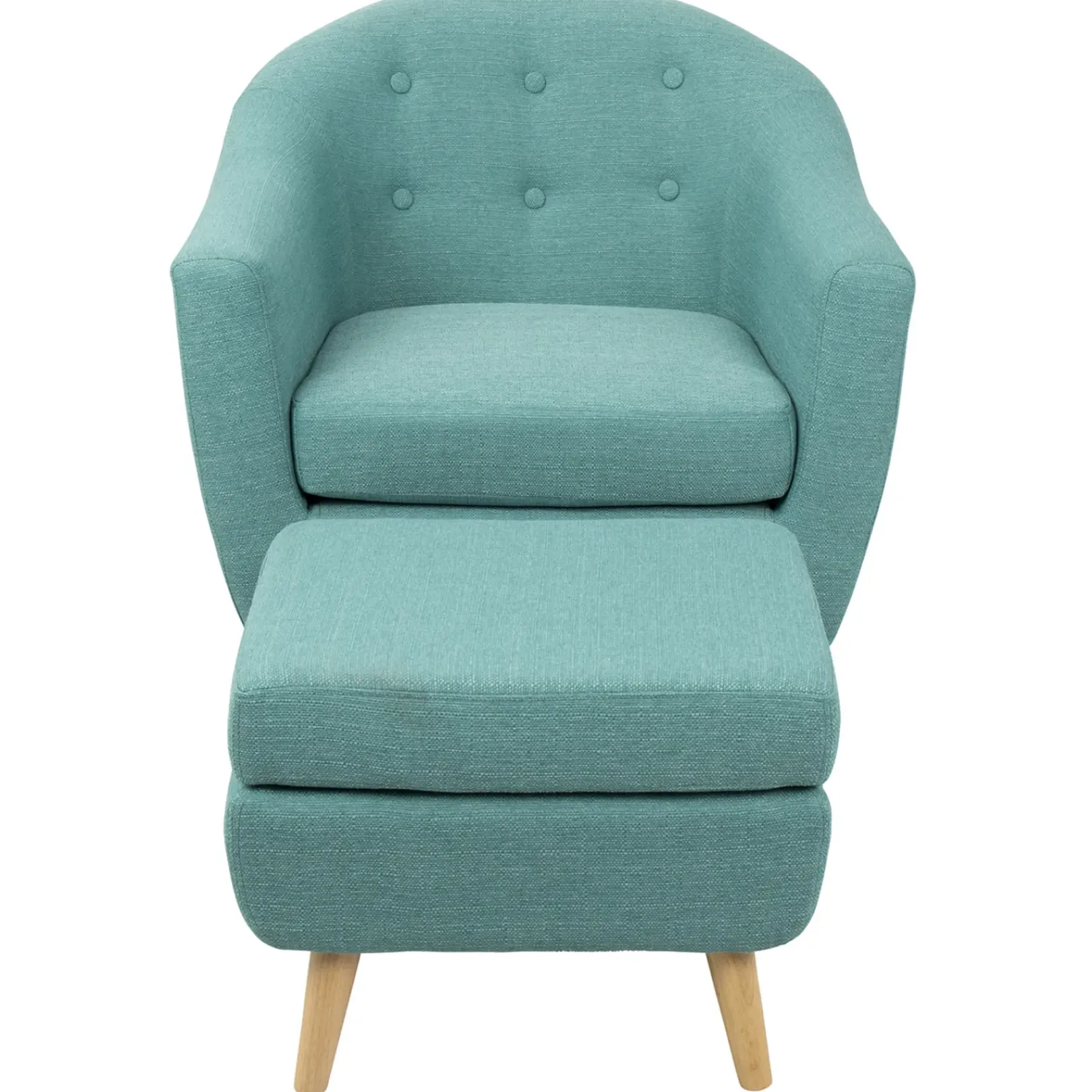 Outlet Rockwell Accent Chair & Ottoman Set, Teal Clearance Accent Chairs