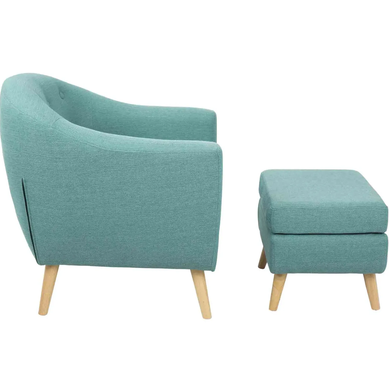 Outlet Rockwell Accent Chair & Ottoman Set, Teal Clearance Accent Chairs