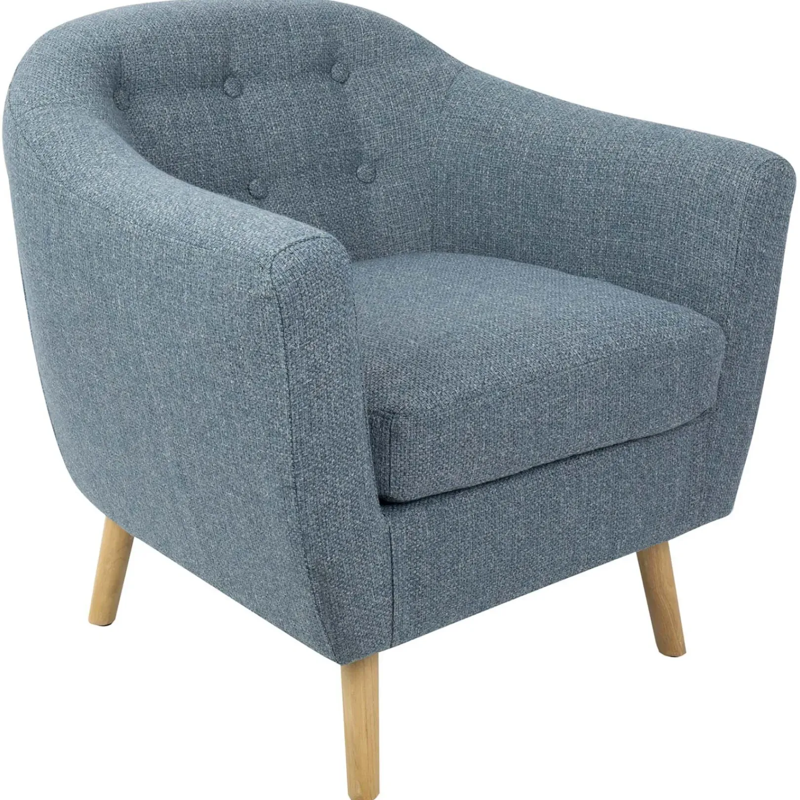 Clearance Rockwell Blue Mid-Century Modern Accent Chair Opening Sales Accent Chairs
