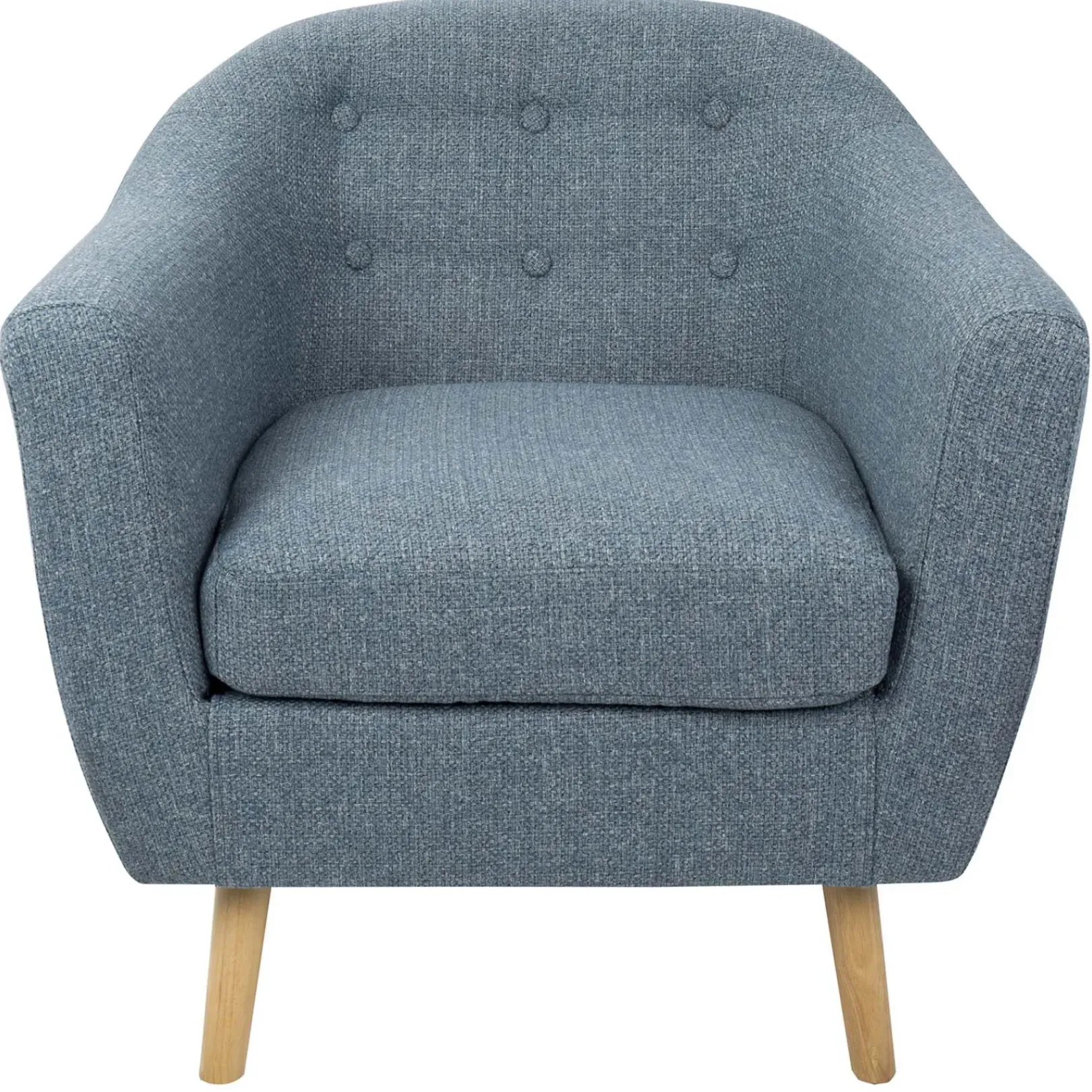 Clearance Rockwell Blue Mid-Century Modern Accent Chair Opening Sales Accent Chairs
