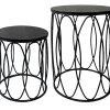 New Round Wood Top With Oval Metal Table, Large Online Discount Accent Tables