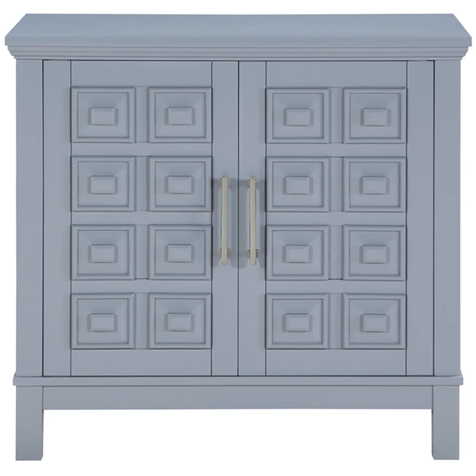 Clearance Sadie 2-Drawer Geometric Cabinet, Grey Bargain Sale Cabinets & Chests