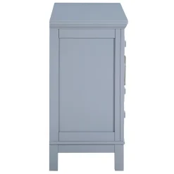 Clearance Sadie 2-Drawer Geometric Cabinet, Grey Bargain Sale Cabinets & Chests