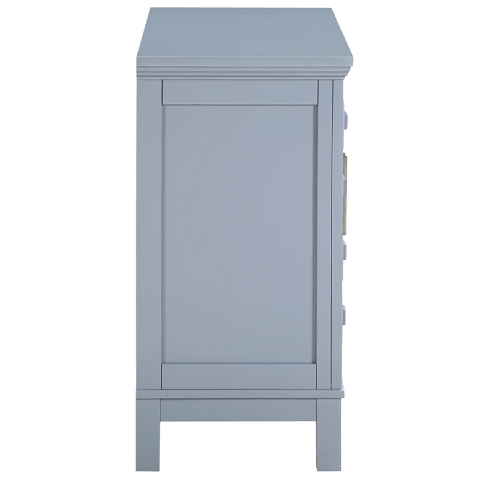 Clearance Sadie 2-Drawer Geometric Cabinet, Grey Bargain Sale Cabinets & Chests