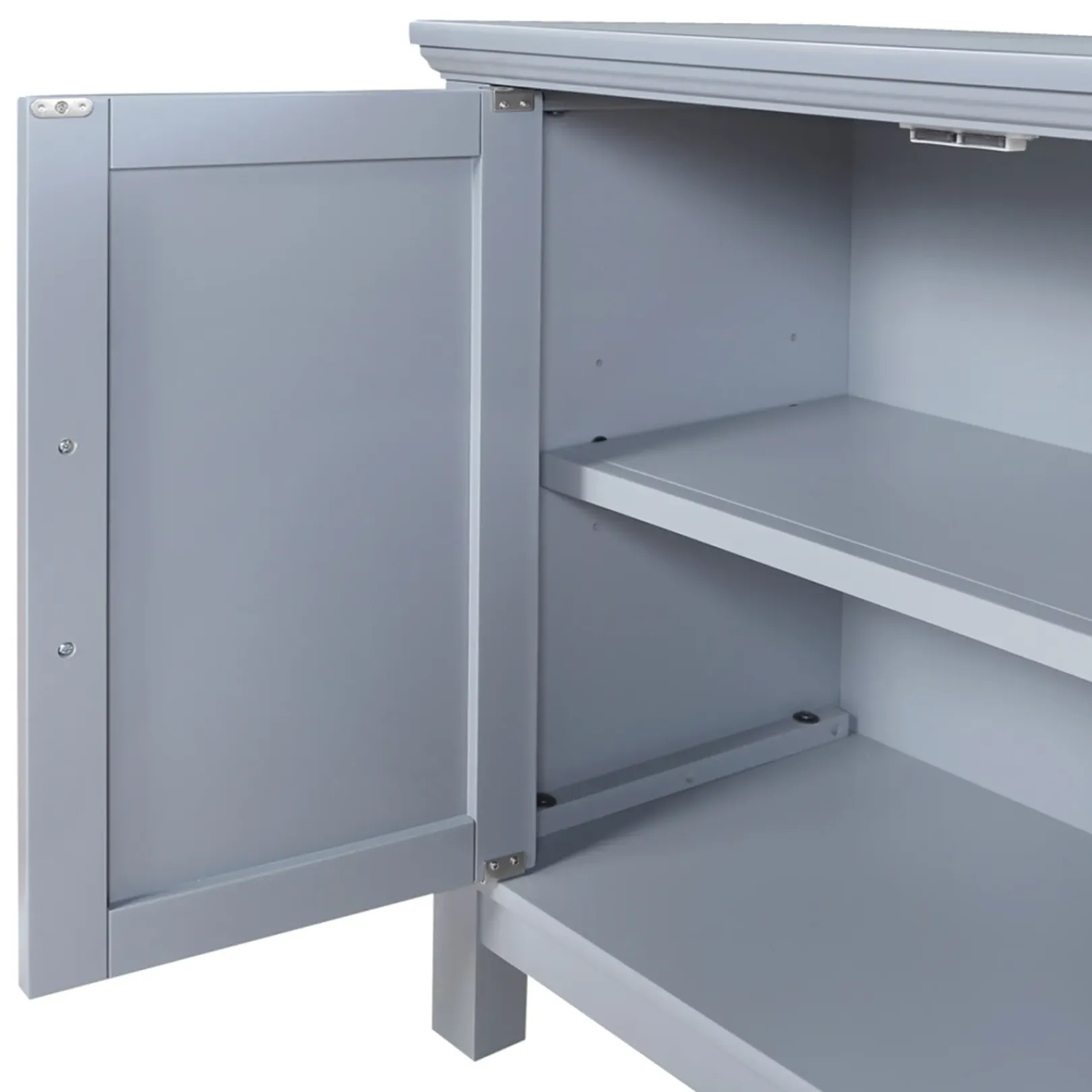 Clearance Sadie 2-Drawer Geometric Cabinet, Grey Bargain Sale Cabinets & Chests