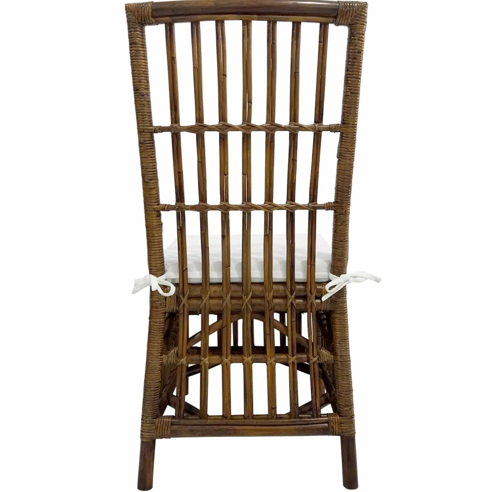 Hot Set Of 2 Honeybloom Cade Brown Rattan Box Chair Outlet Dining Chairs & Benches