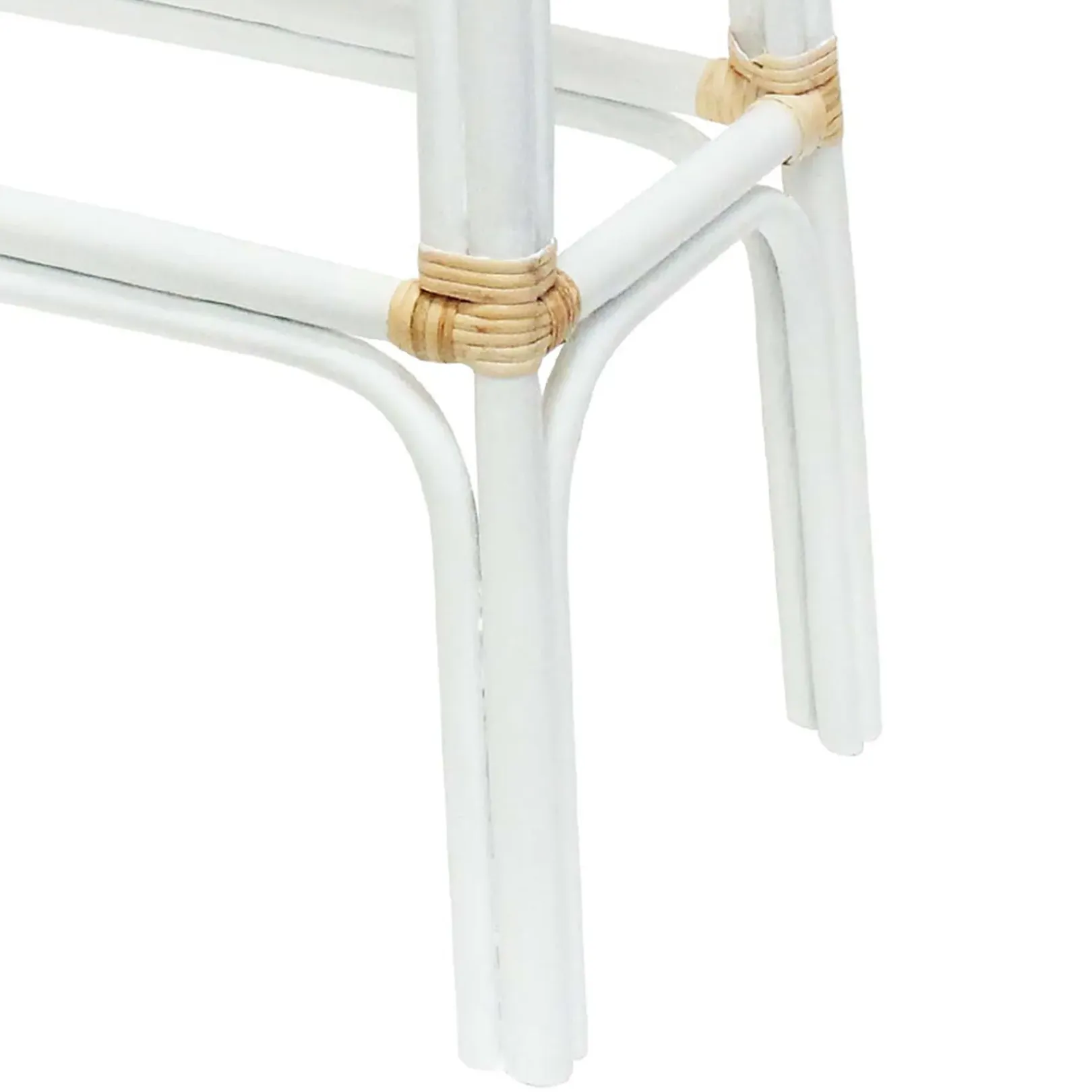 Set Of 2 Indah Rattan Backless Barstool, White Online Discount Barstools