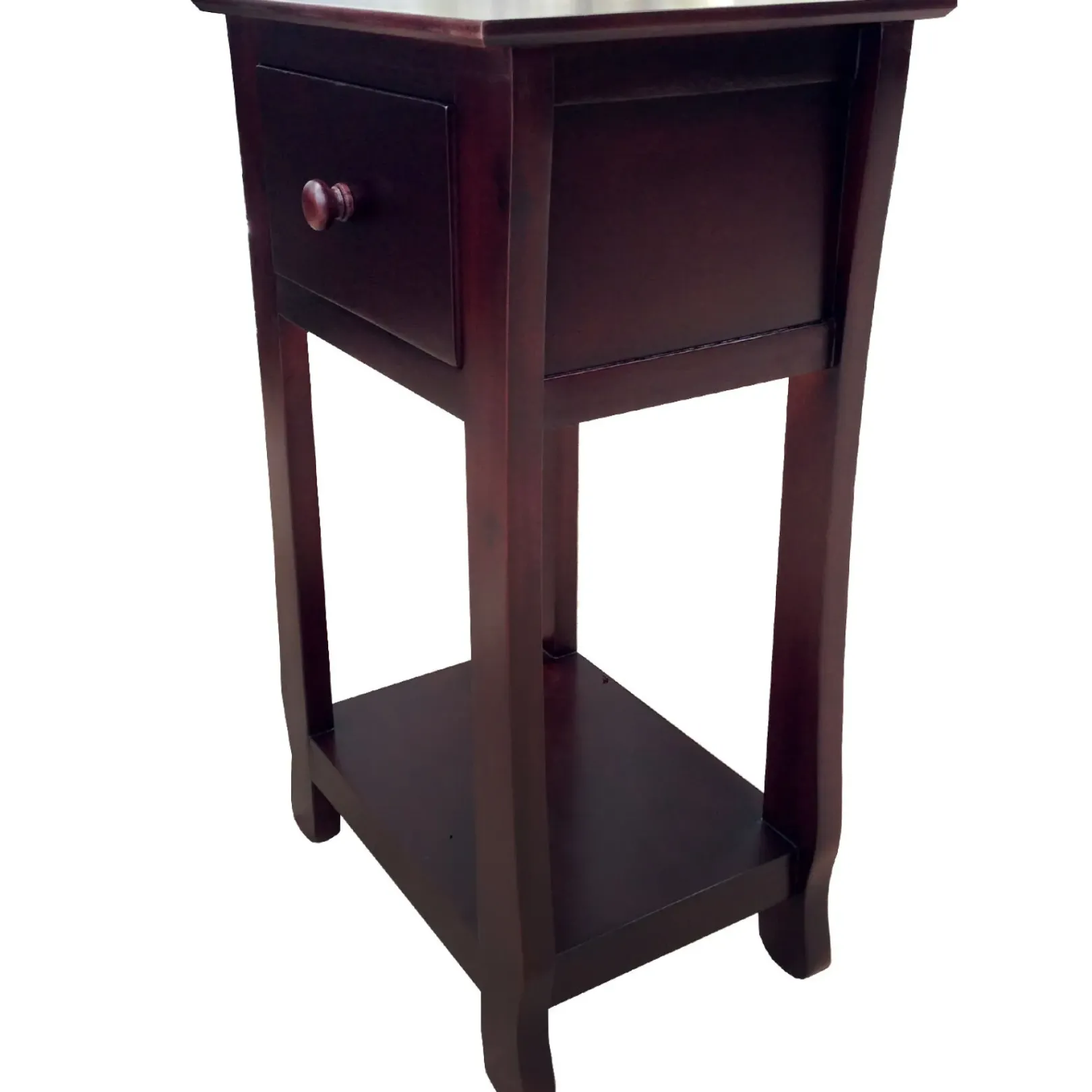 Best Theodore Brown 1-Drawer Thick Leg End Table, 26 Gift Selection Accent Tables