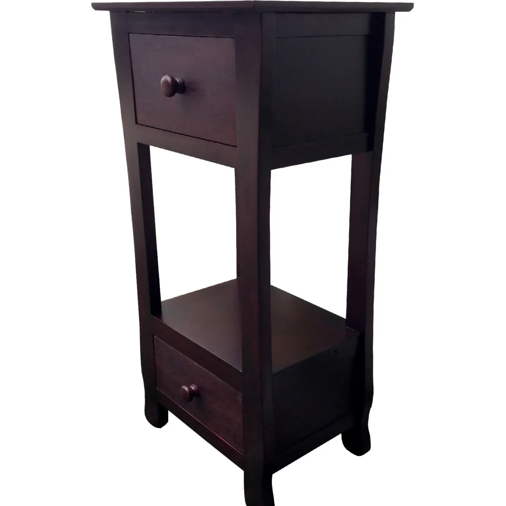 Best Theodore 2-Drawer Thick Leg End Table, Brown Less Expensive Coffee & End Tables