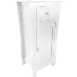 Outlet Theodore White 1-Drawer Cabinet End Table, 29 Featured Cabinets & Chests
