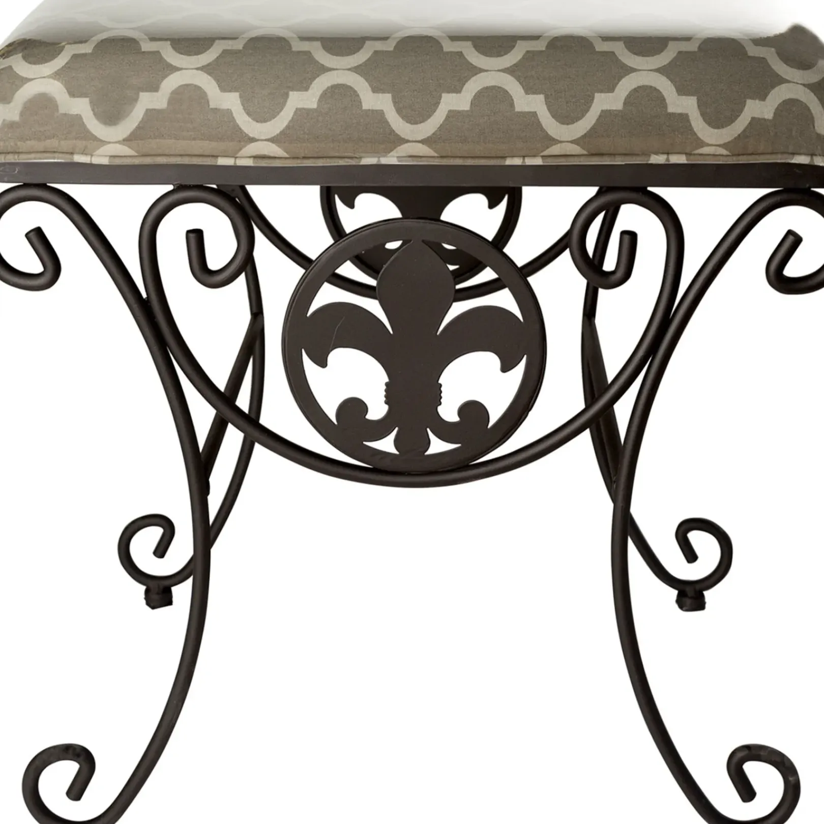 Discount Vanity Fleur De Lis Black Rec Low Price Stools & Benches