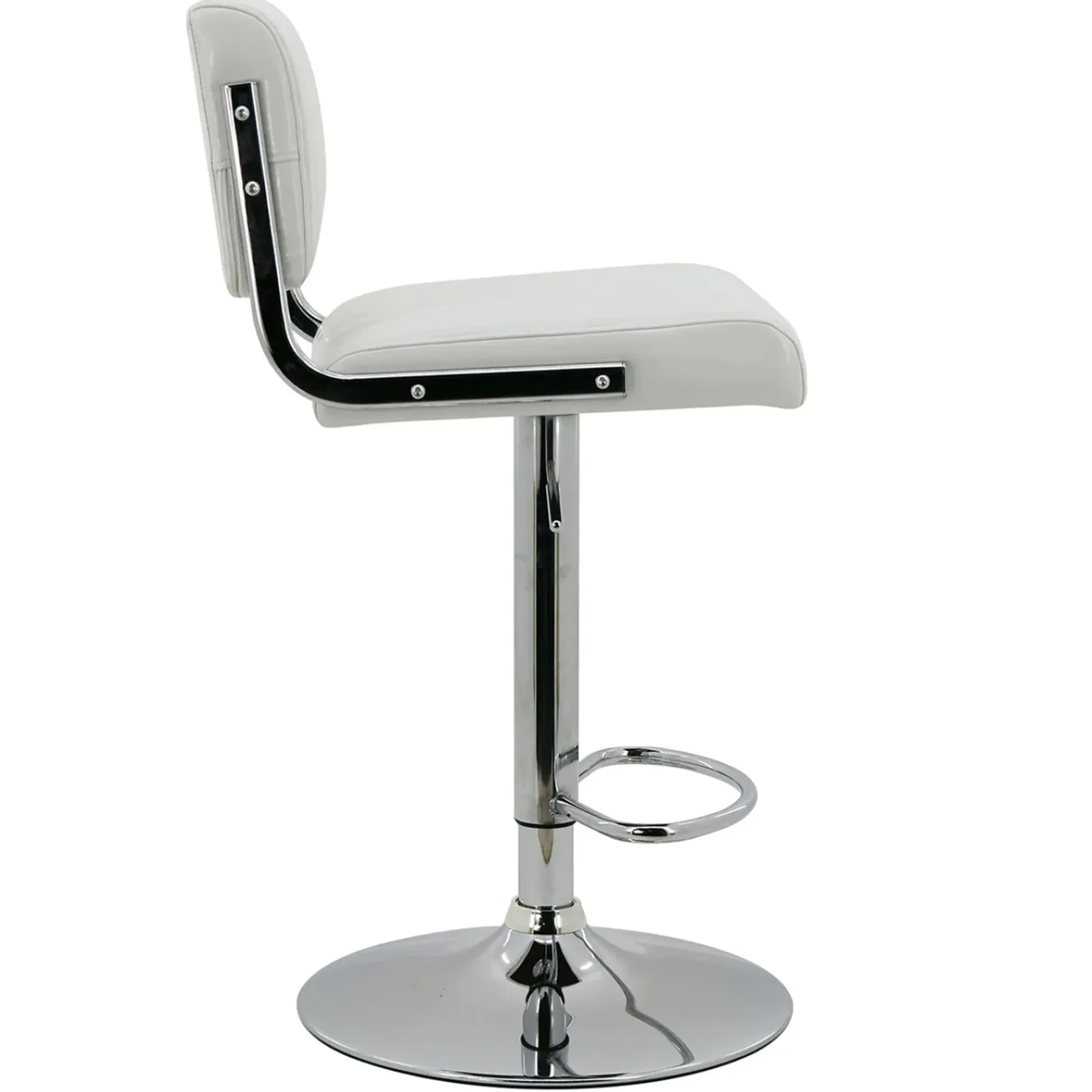 Online Warren White Faux Leather Adjustable Barstool Less Expensive Dining Chairs & Benches