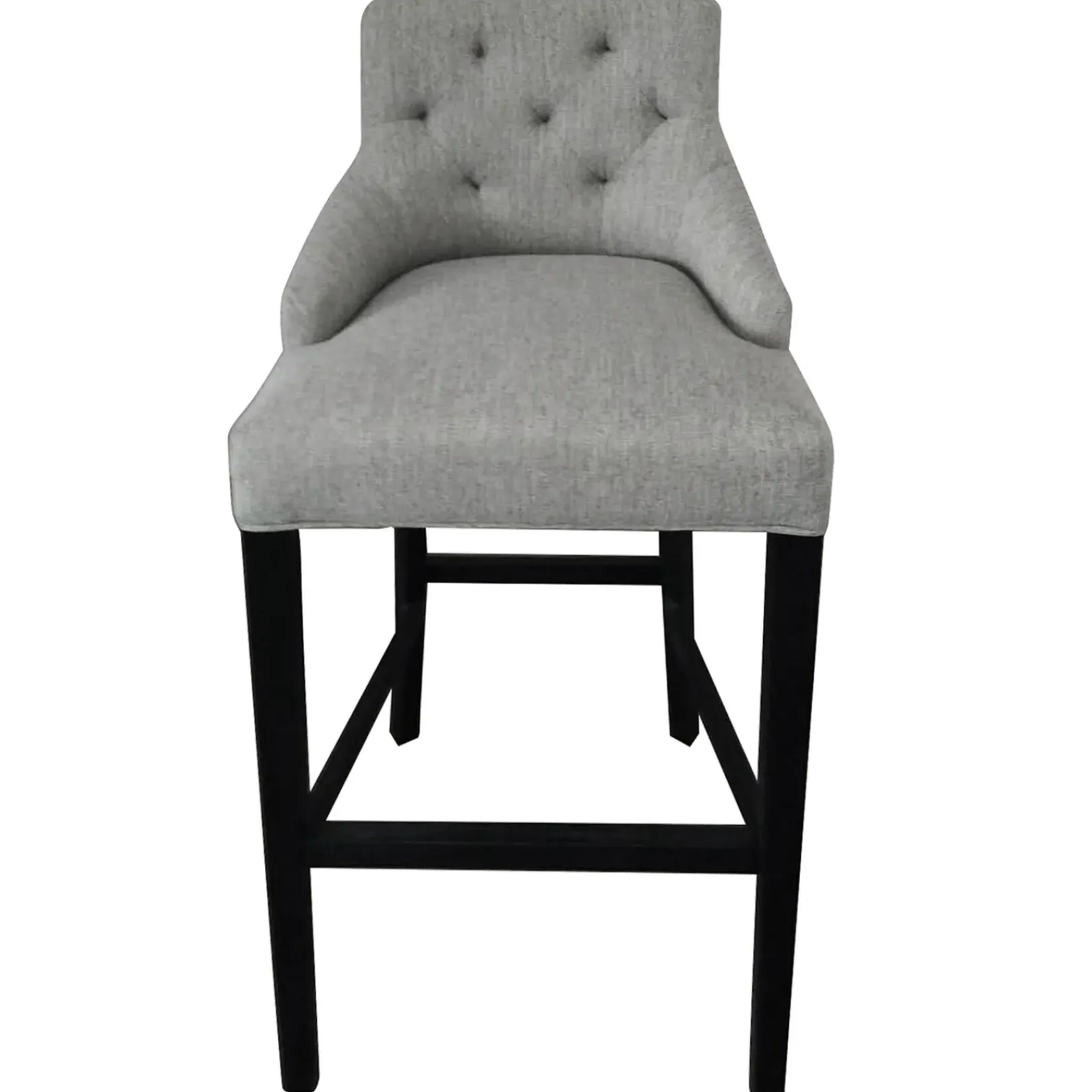 York Grey Upholstered Tufted Barstool Bargain Sale Barstools